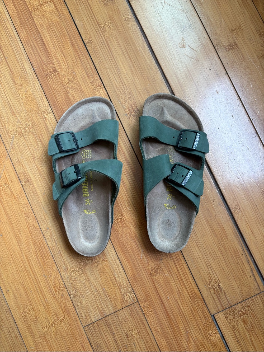 Green Arizona Birkenstock Sandals
